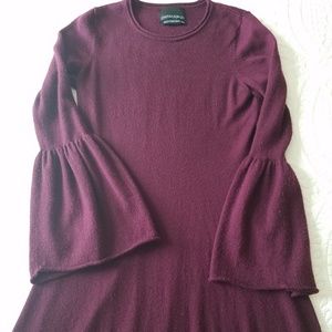 Plum/burgundy merino wool sweaterdress